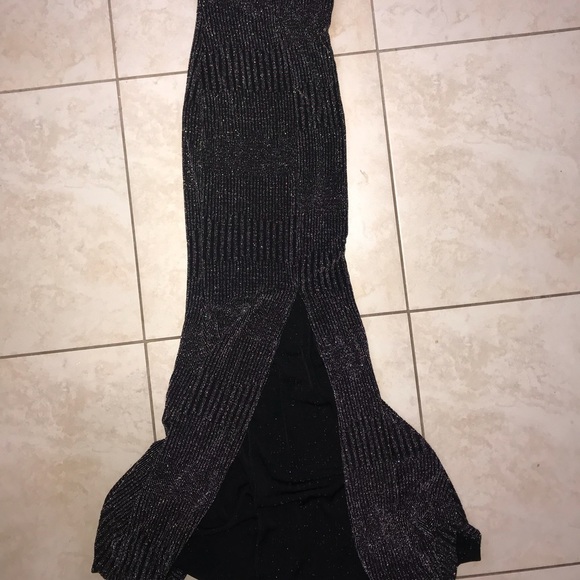 Black Long Halter Dress - Picture 3 of 7